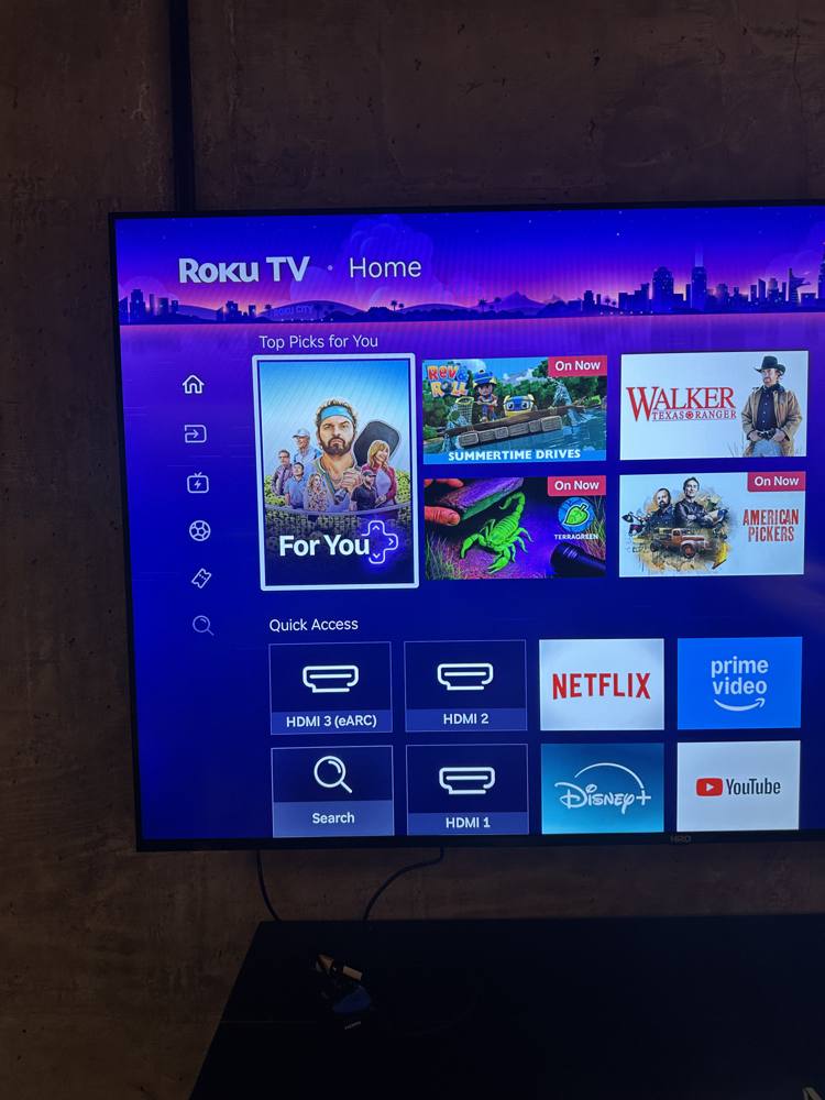 Roku TV home screen