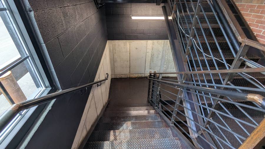 Head down to the stairwell