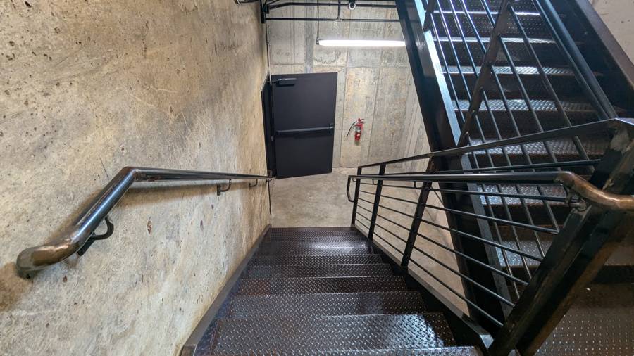 The basement entrance